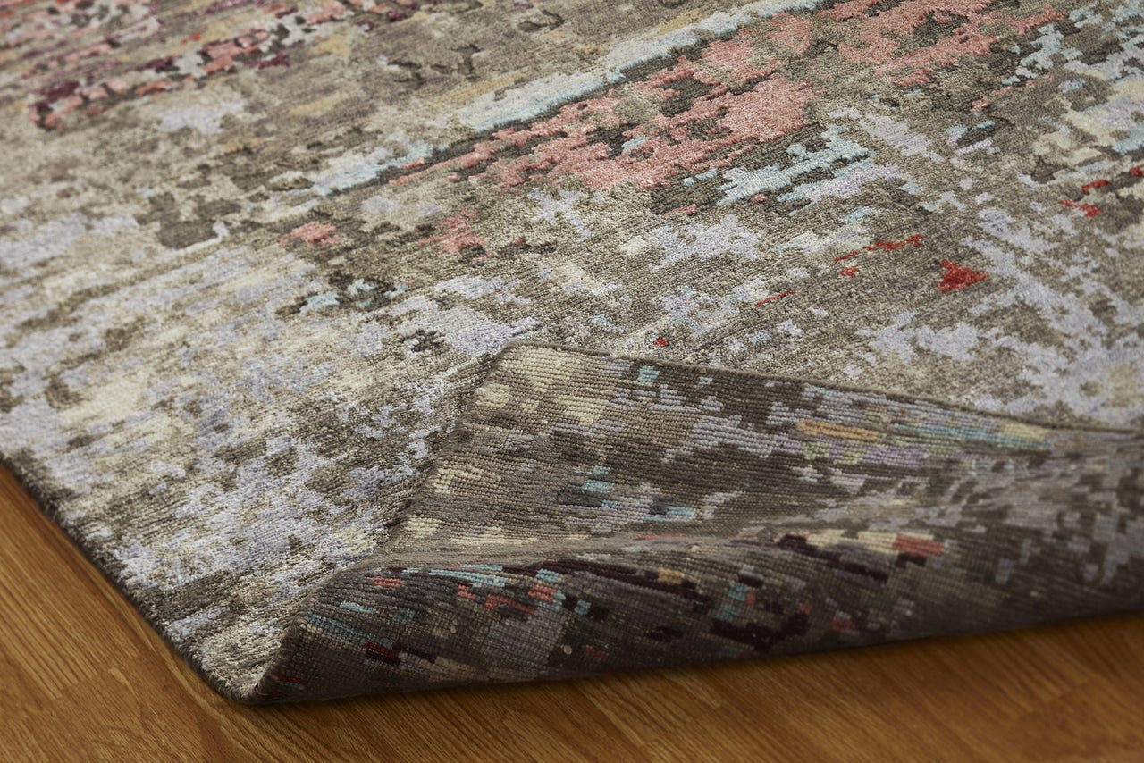 Hand Knotted Wool & Silk Modern Rug KNL3940