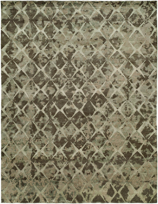 Hand Knotted Wool & Silk Classic/Fade Transitional Rug KOR7730
