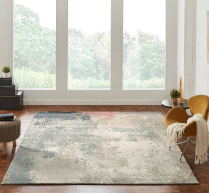 Hand Knotted Wool & Natural Silk Modern Rug KPV9620
