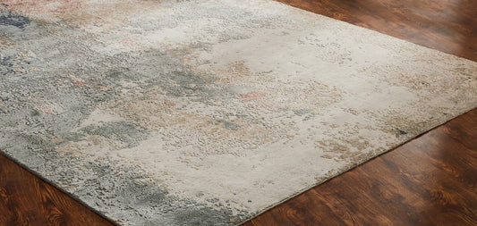 Hand Knotted Wool & Natural Silk Modern Rug KPV9620