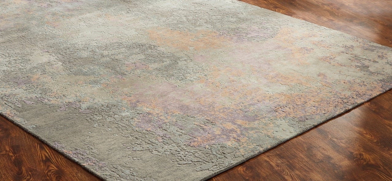 Hand Knotted Wool & Natural Silk Modern Rug KPV9630