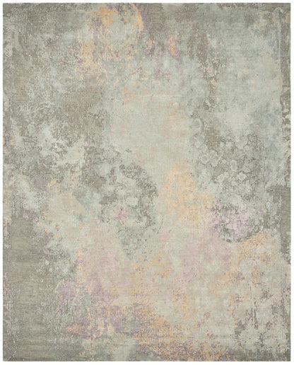Hand Knotted Wool & Natural Silk Modern Rug KPV9630