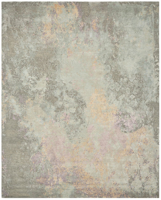 Hand Knotted Wool & Natural Silk Modern Rug KPV9630