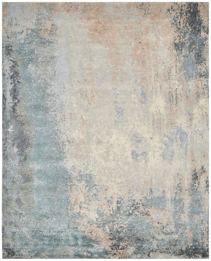 Hand Knotted Wool & Natural Silk Modern Rug KPV9640