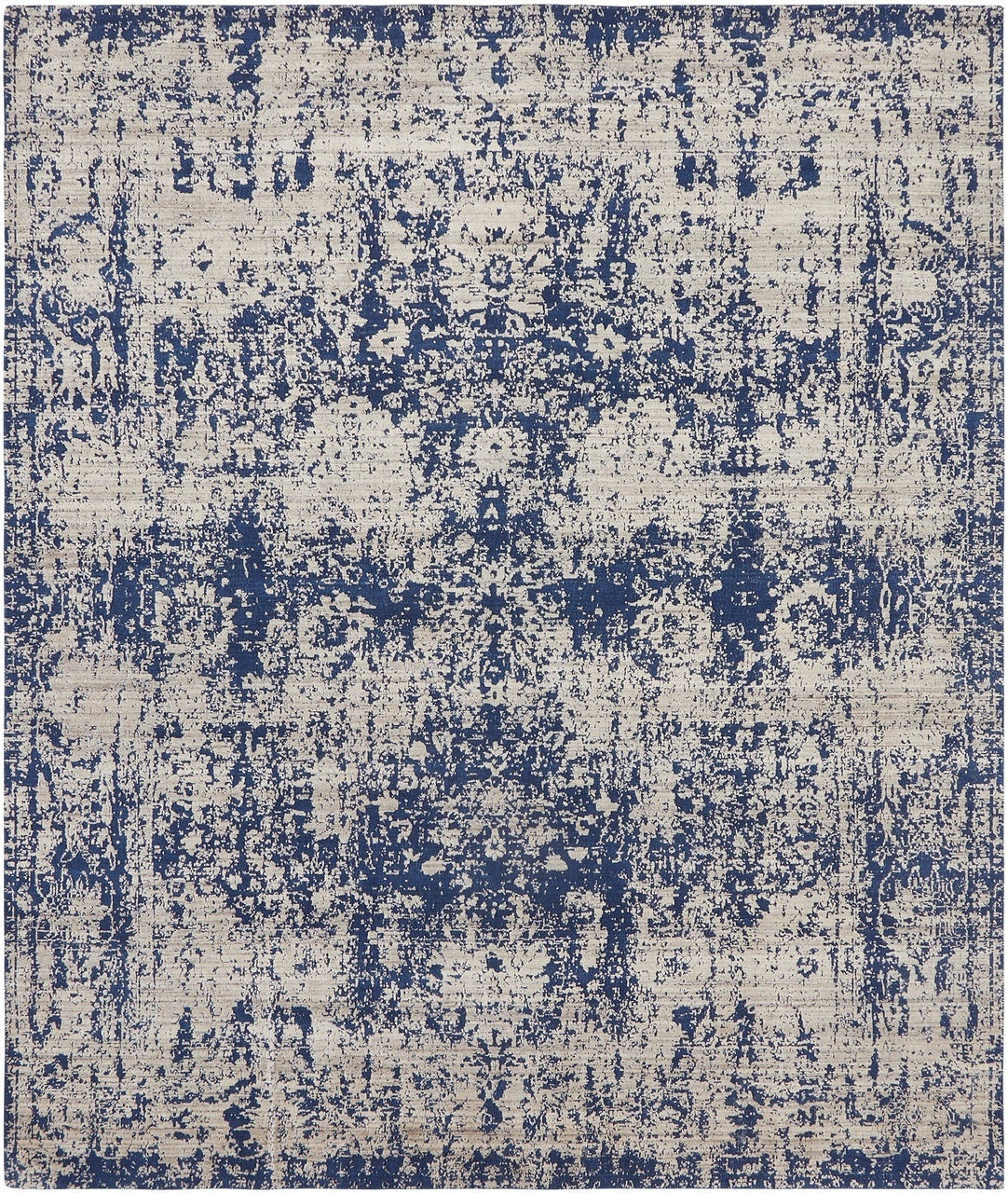 Hand Loom Wool & Silk Transitional Rug KRG8350