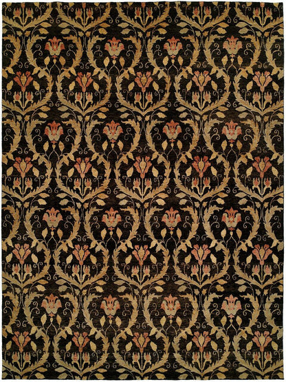 Hand Knotted Wool Ikat Rug KRM7320