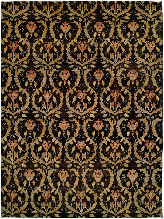 Hand Knotted Wool Ikat Rug KRM7320