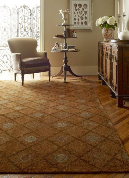 Hand Knotted Wool Ikat Rug KRM7350