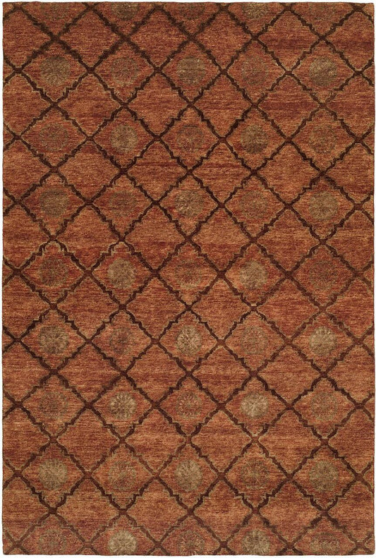 Hand Knotted Wool Ikat Rug KRM7350