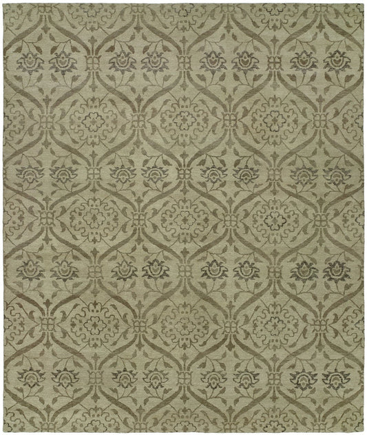 Hand Knotted Wool Ikat Rug KRM7390