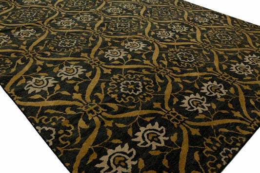 Hand Knotted Wool Ikat Rug KRM7400