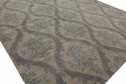 Hand Knotted Wool Ikat Rug KRM7410