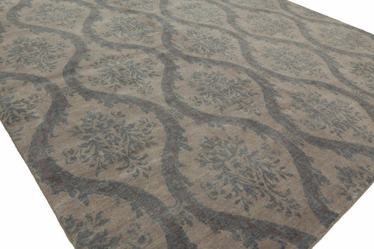 Hand Knotted Wool Ikat Rug KRM7410