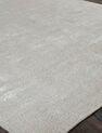 Round shape option, transitional wool-silk rug in light gray