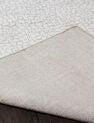 Square shape option, transitional wool-silk rug in light gray