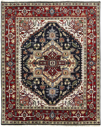 Hand Knotted Wool Tribal Heriz Rug KSR2010