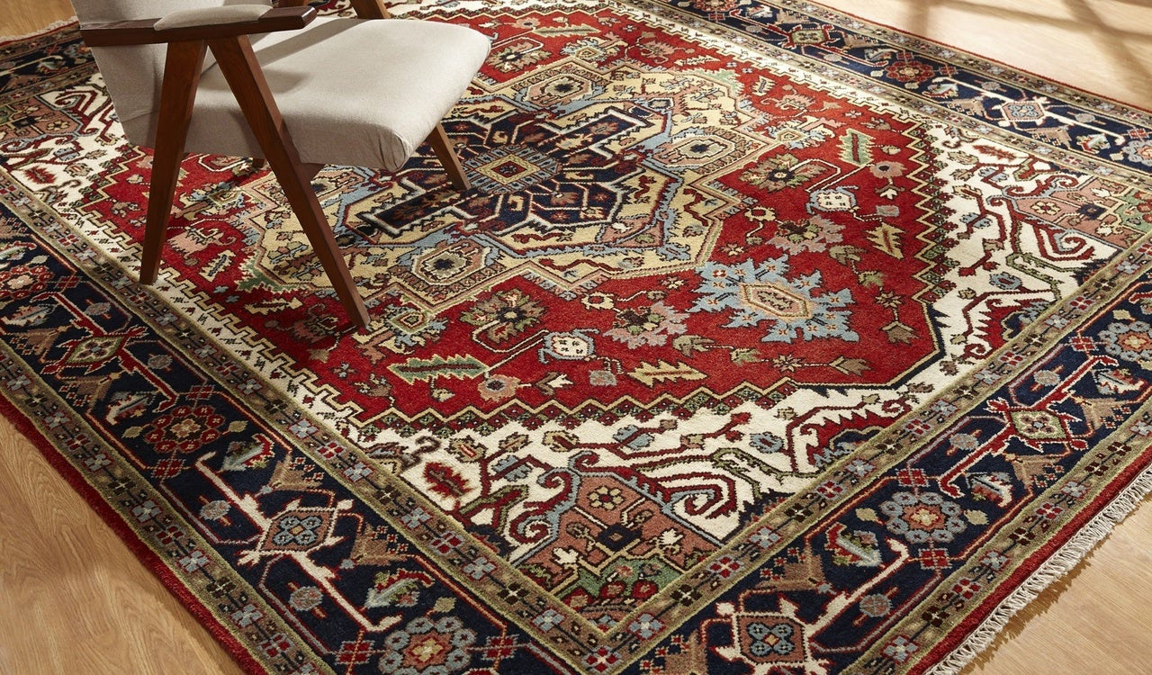Hand Knotted Wool Tribal Heriz Rug KSR2030