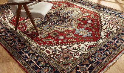 Hand Knotted Wool Tribal Heriz Rug KSR2030