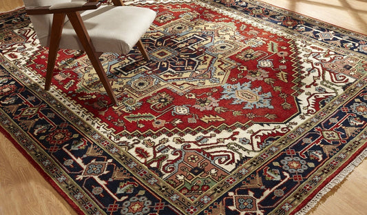Hand Knotted Wool Tribal Heriz Rug KSR2030