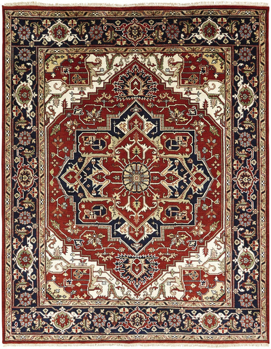 Hand Knotted Wool Tribal Heriz Rug KSR2080