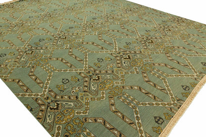 Hand Knotted Wool Transitional Rug KSU4760