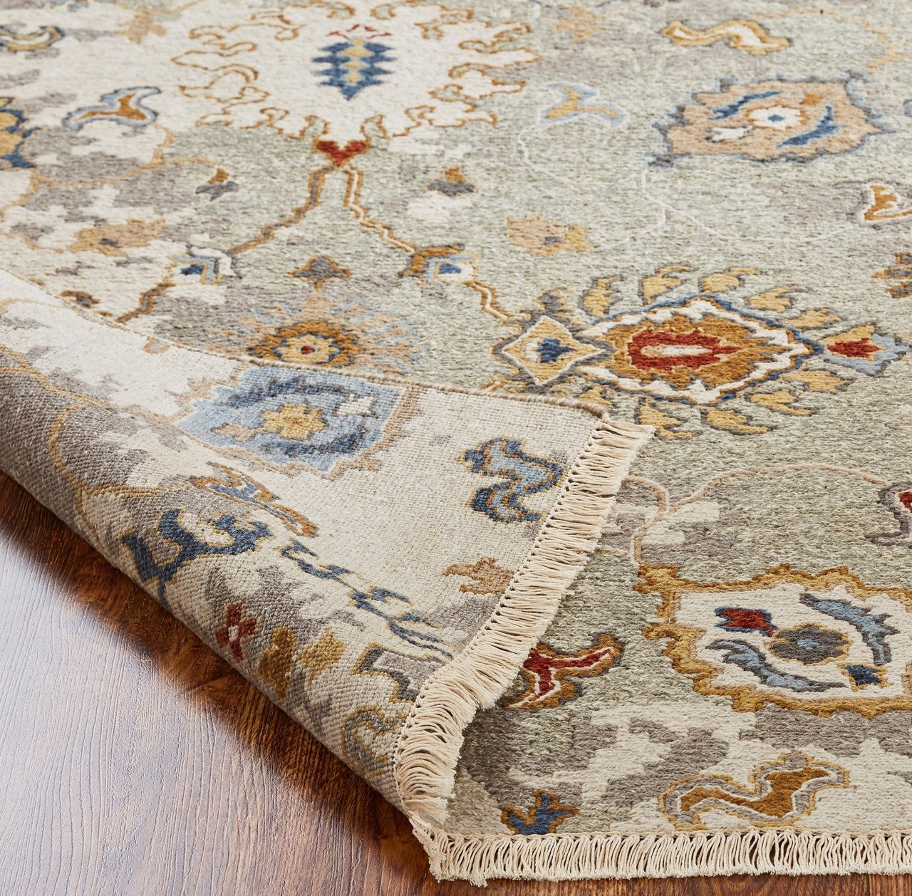 Hand Knotted Wool Transitional Rug KSU4910