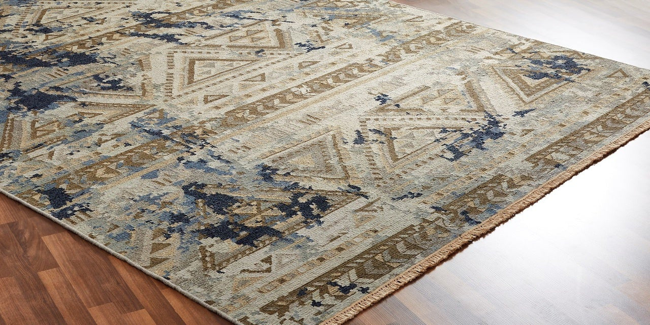 Hand Knotted Wool Transitional Rug KSU4930
