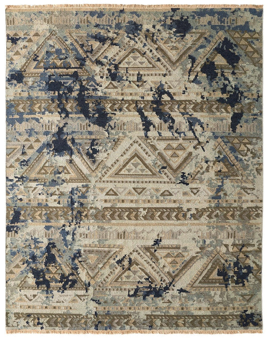Hand Knotted Wool Transitional Rug KSU4930