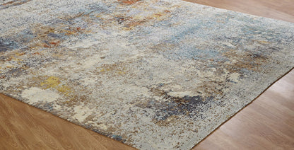 Hand Knotted Wool & Natural Silk Modern Rug KTN3750