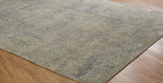 Hand Knotted Wool & Natural Silk Modern Rug KTN3760