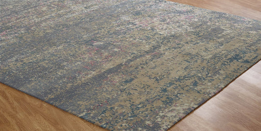 Hand Knotted Wool & Natural Silk Modern Rug KTN3780
