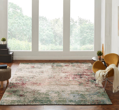 Hand Knotted Wool & Natural Silk Modern Rug KTN3800