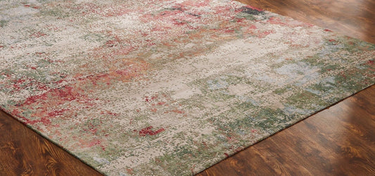 Hand Knotted Wool & Natural Silk Modern Rug KTN3800