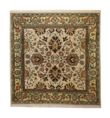 Traditional Indo Zigler Wool Hand Knotted Rug 8.0x8.0  -tr-131