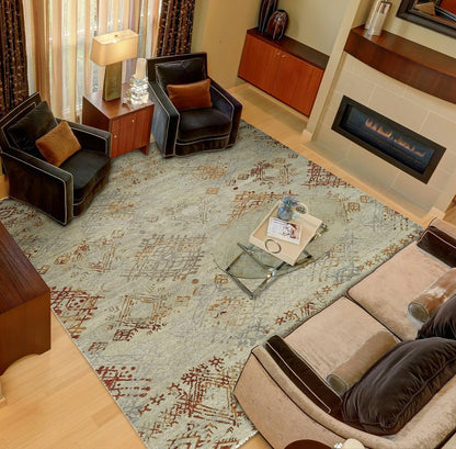 Hand Knotted Wool & Silk Transitional Rug KTS3250