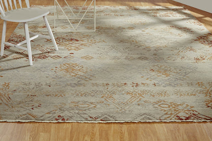 Hand Knotted Wool & Silk Transitional Rug KTS3250