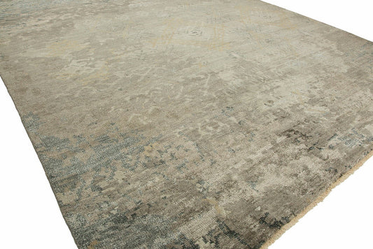 Hand Knotted Wool & Silk Transitional Rug KTS3260