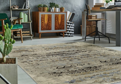 Hand Knotted Wool & Silk Transitional Rug KTS3270