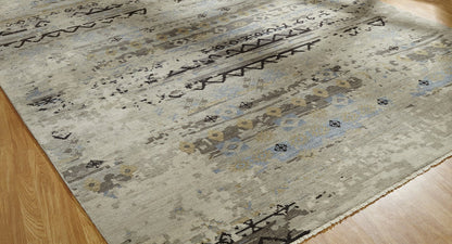 Hand Knotted Wool & Silk Transitional Rug KTS3270