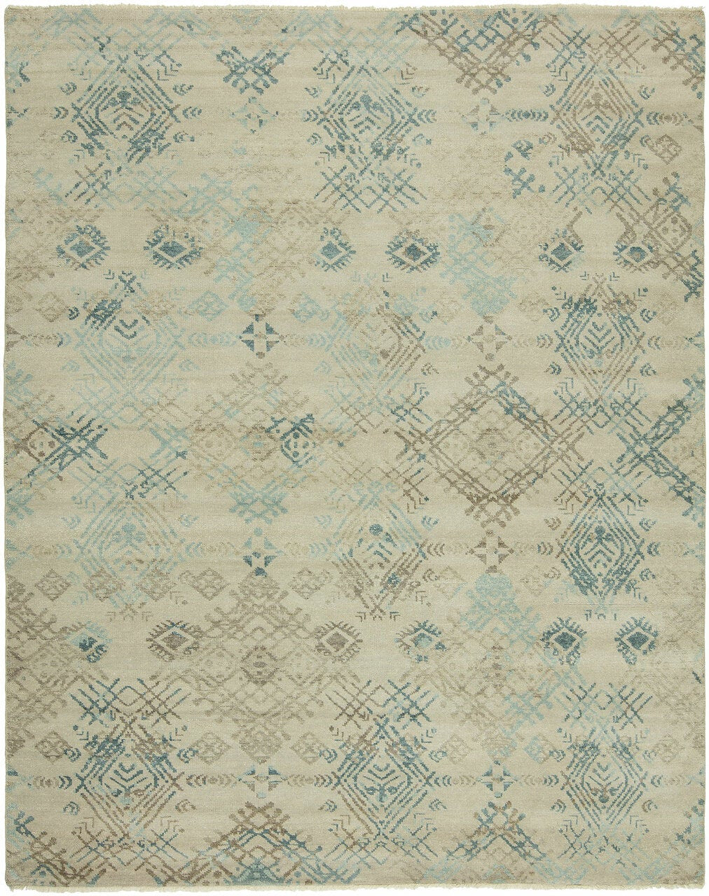 Hand Knotted Wool & Silk Transitional Rug KTS3280