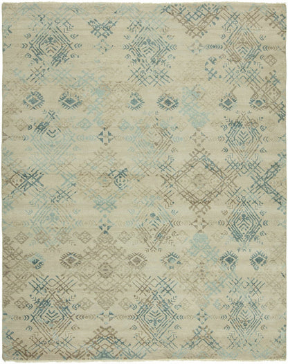 Hand Knotted Wool & Silk Transitional Rug KTS3280