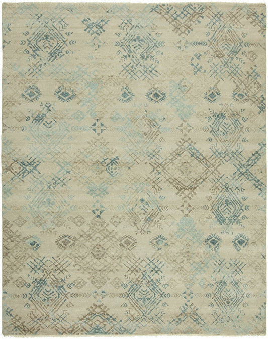 Hand Knotted Wool & Silk Transitional Rug KTS3280