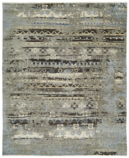 Hand Knotted Wool & Silk Transitional Rug KTS3290