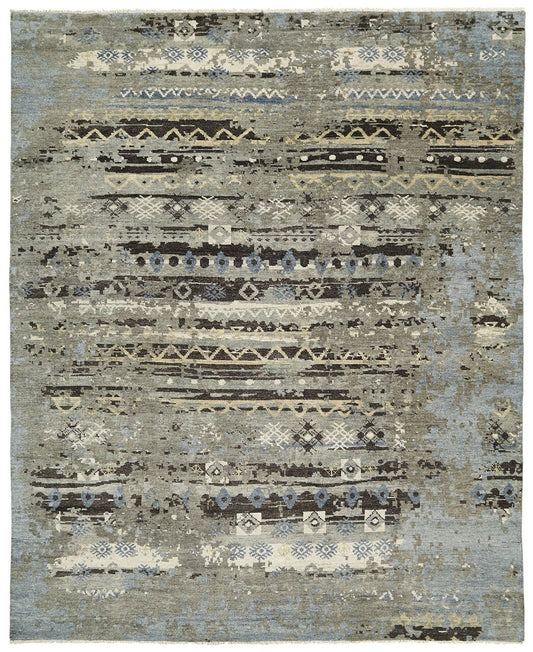 Hand Knotted Wool & Silk Transitional Rug KTS3290