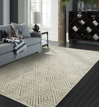 Hand Loom Wool & Silk Transitional Rug KTT5930