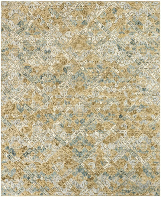 Hand Loom Wool & Silk Transitional Rug KTT5990