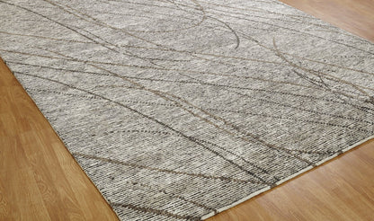 Hand Knotted Wool & Silk Modern Rug KVS6050