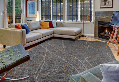 Hand Knotted Wool & Silk Modern Rug KVS6090