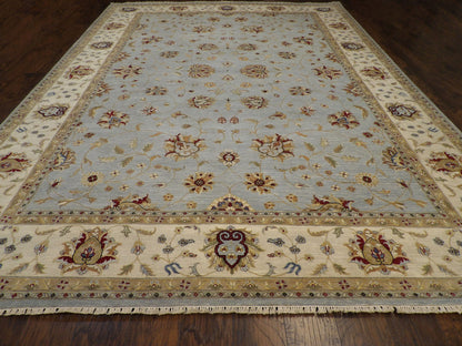 Agra Chobie 10'2" x 14'0" Hand knotted Wool Rug -w11412