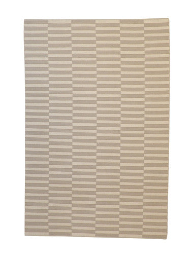 Modern Flatweave Stipes Design Wool Hand Knotted Rug 6X9 - w20041
